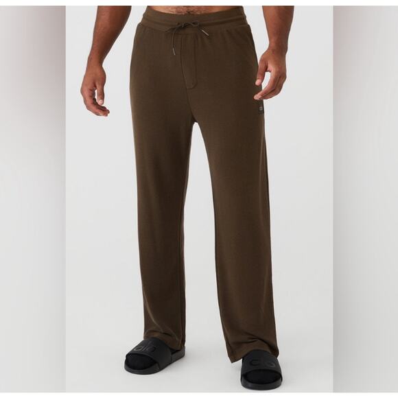 ALO Micro Waffle Fast Break Sweatpant Espresso Size Small - Picture 1 of 7
